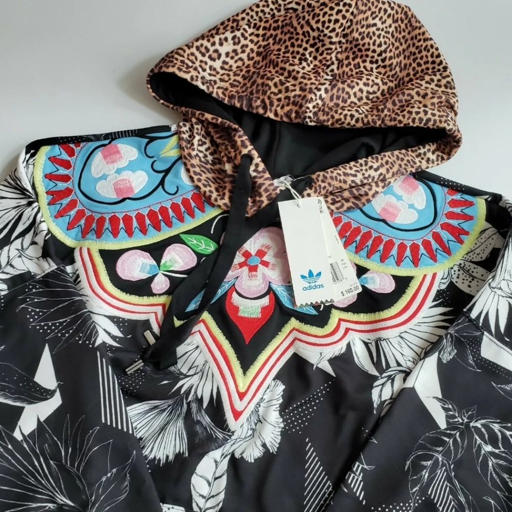 Adidas X Farm Tropical Brazil leopard Hoodie S